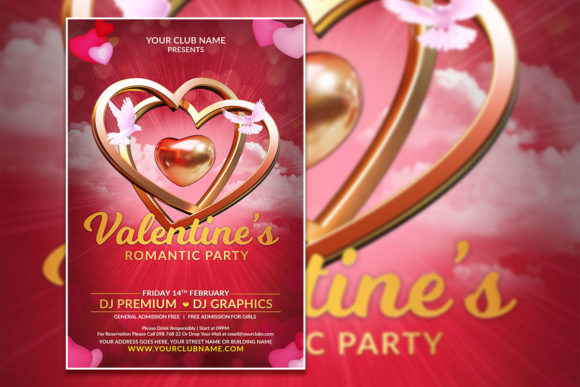 Celebrate Love: A Modern Valentine's Party Poster Template