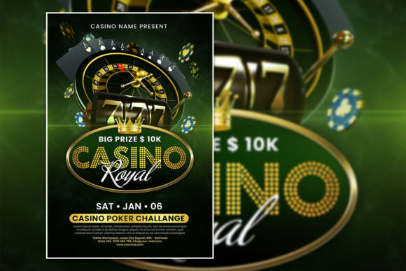 Modern Casino Royal Poster Template: Design Your Night