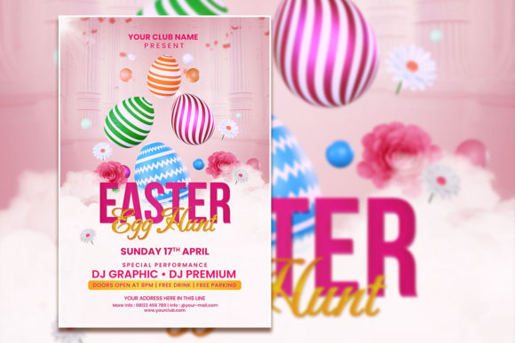 Modern Easter Egg Hunt Poster Template