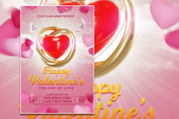 Modern Style Valentine's Poster Template: A Designer's Dream