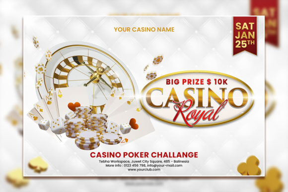 White Gold Casino Royal Poster Template: Your Ace in the Hole for Event Marketing